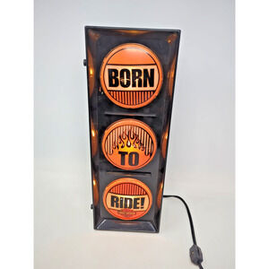 Harley Davidson Flashing Born to Ride Light - Black Orange Traffic Light -Works